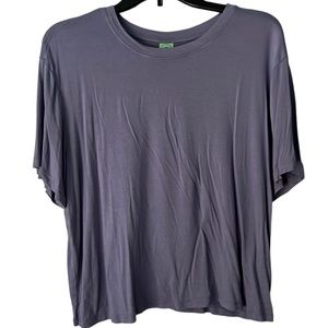 periwinkle loose cropped tee